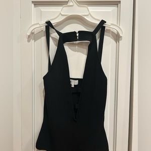 BY THE WAY black body suit with front cut out